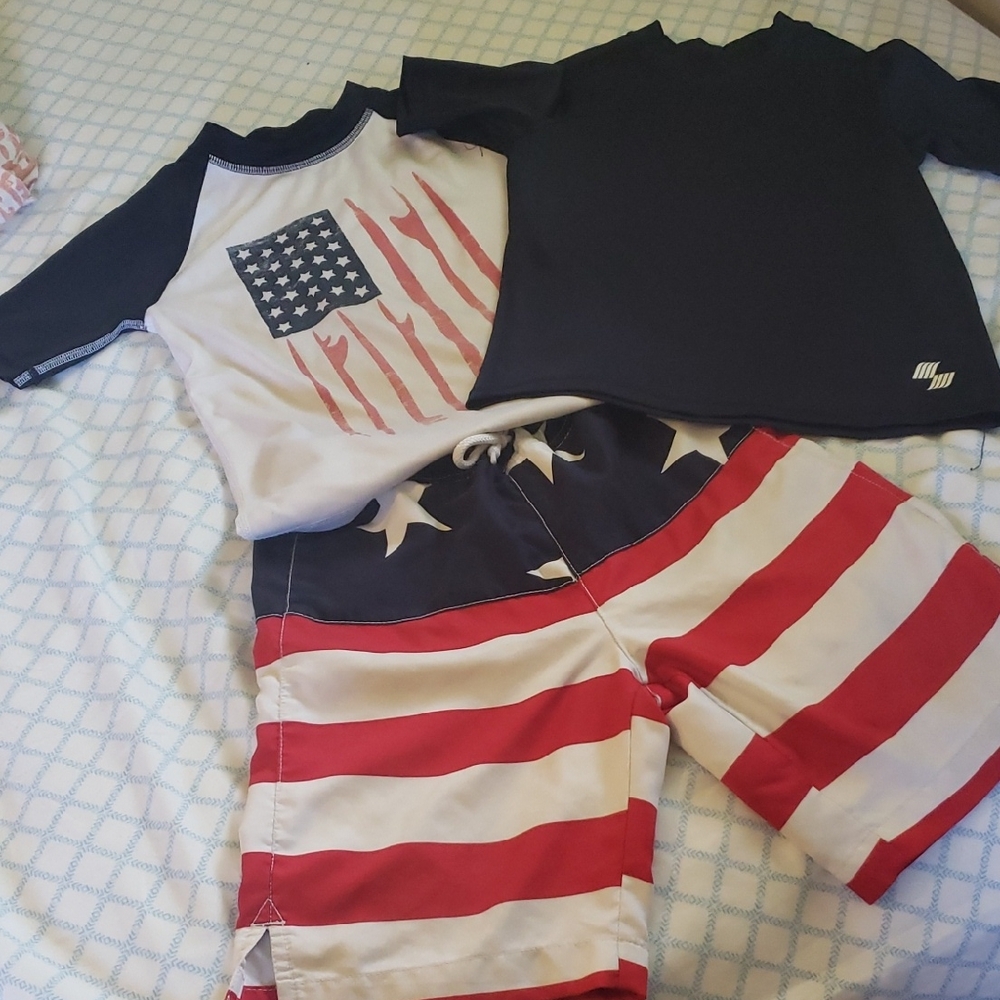 Sporto Navy and White Swim Set